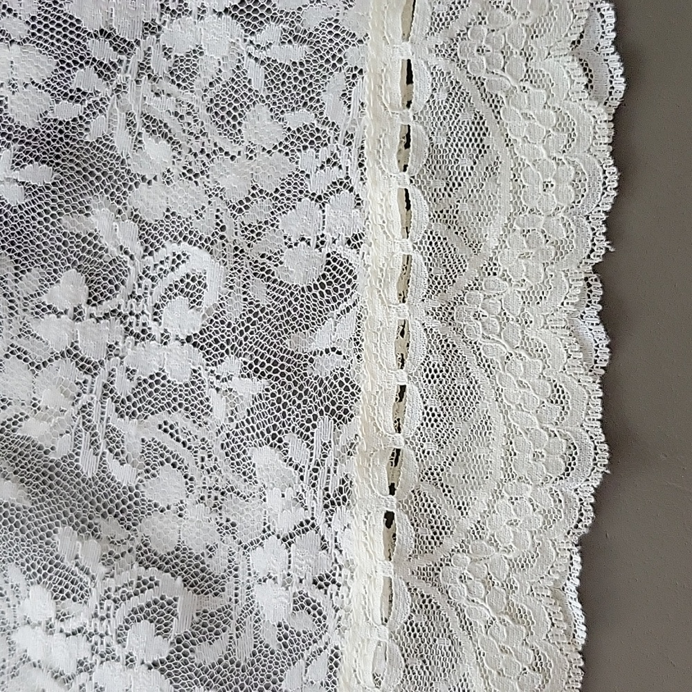 Vintage Lace Drop Waist Sheer Dress Nightgown Victorian Bridal Wedding Fairycore - Picture 10 of 14